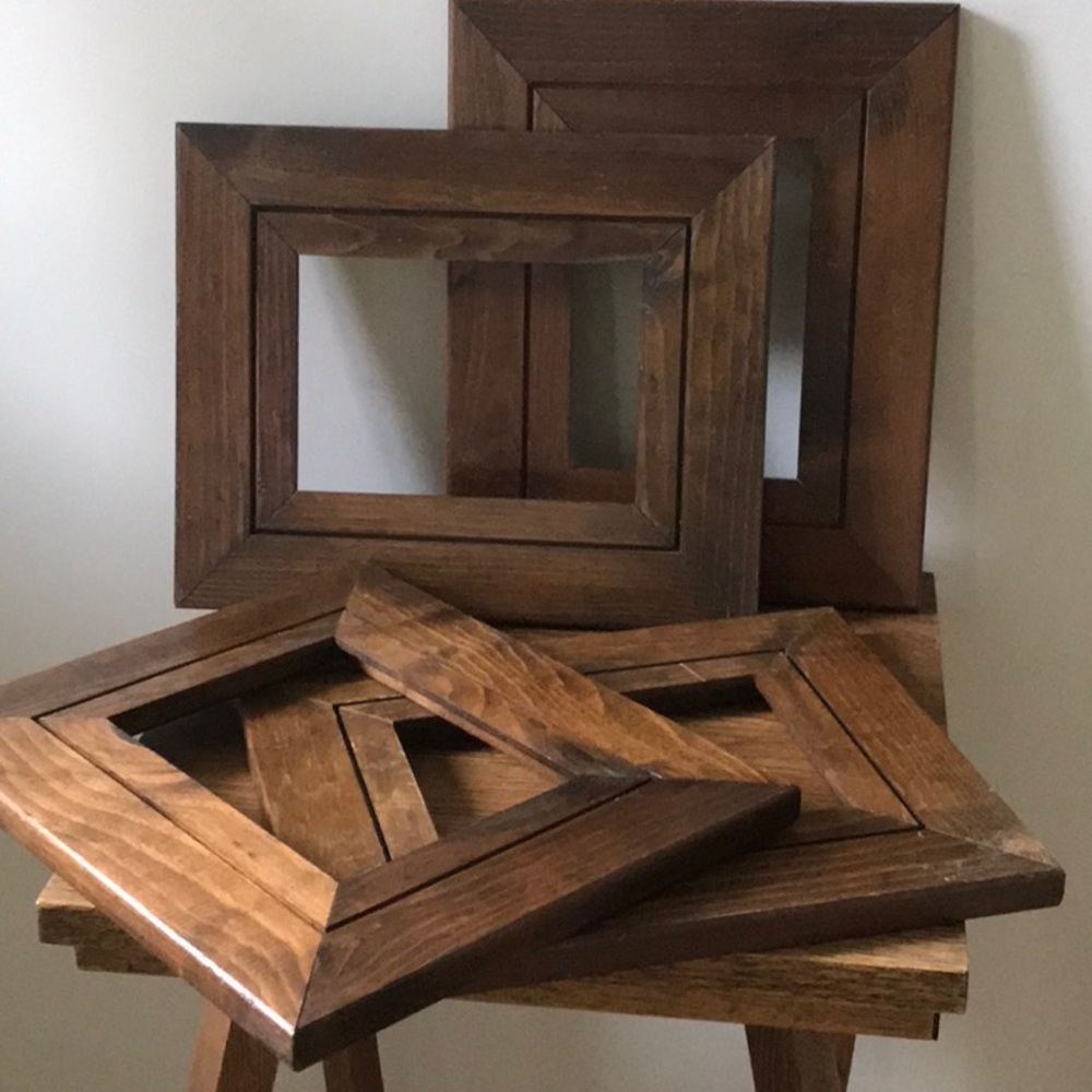 Wooden Frames Solid Vintage Pine set of 4